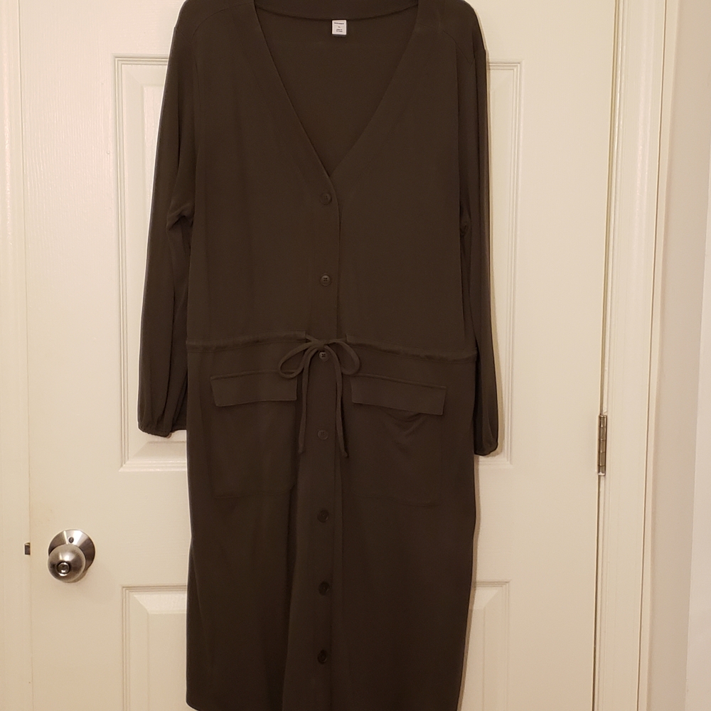 Old Navy Dark Olive Casual Dress | Women's XL
